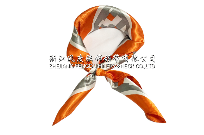 仿絲小方巾 標記